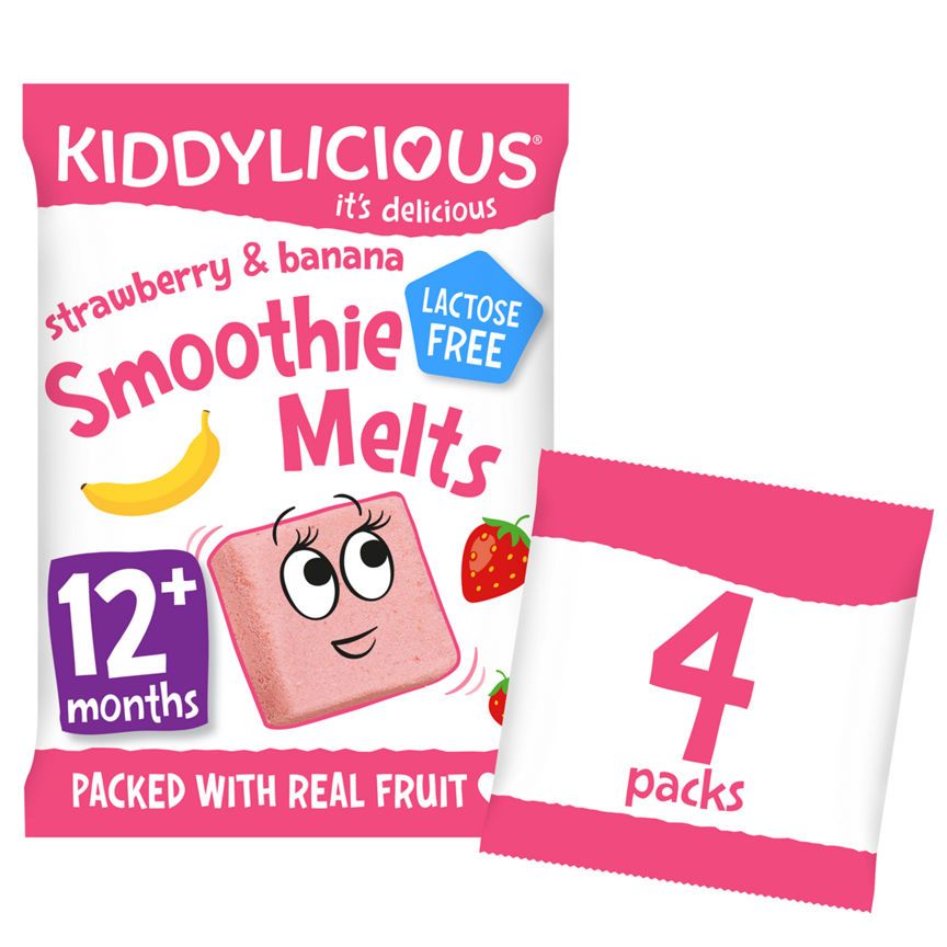 Kiddylicious Strawberry & Banana Smoothie Melts 12+ Months GOODS ASDA   