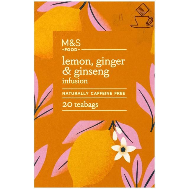 M&S Lemon & Ginger Infusion Tea Bags   20 per pack