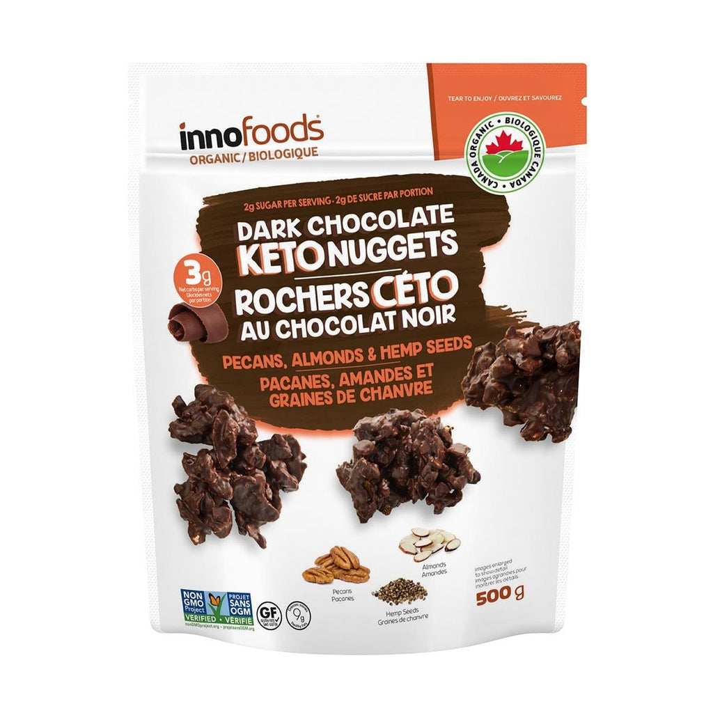 Inno Foods Organic Dark Chocolate Keto Nuggets, 500g