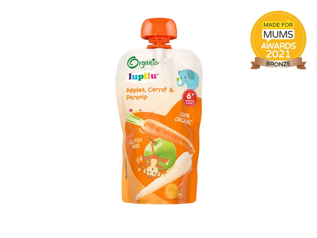 Lupilu Apples, Carrot & Parsnip Fruit & Veg Baby Pouch 6+ Months