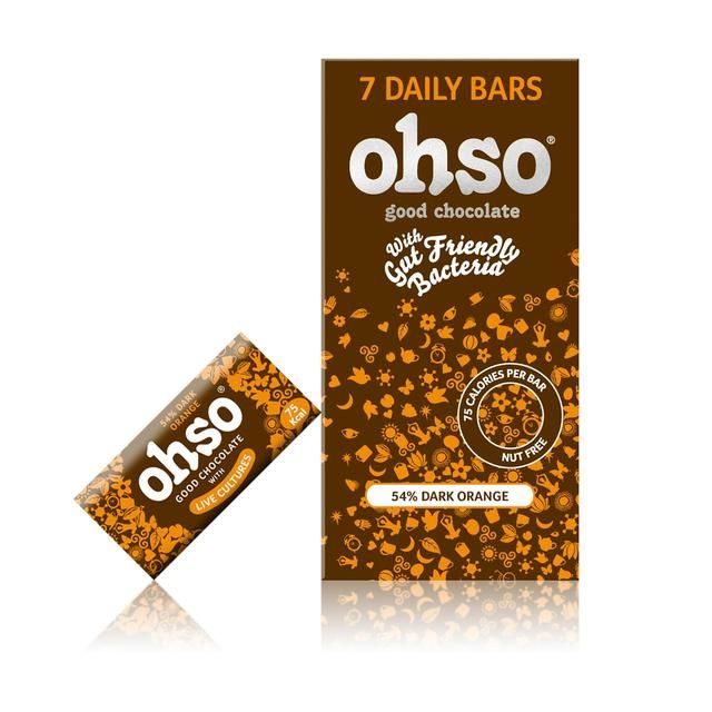 Ohso Good Dark Orange Chocolate with Gut Friendly Bacteria Multipack 54%