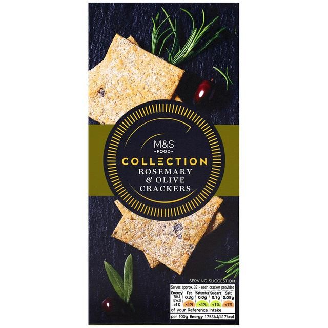 M&S Collection Rosemary & Olive Crackers