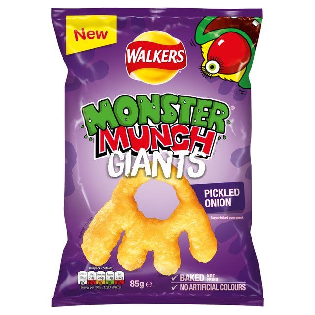 Monster Munch Giants Pickled Onion Snack Crisps, Nuts & Snacking Fruit M&S   