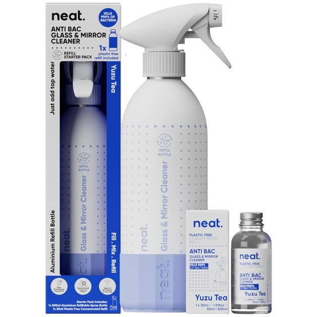 Neat Anti-Bac Glass Cleaner Refill Starter Pack Yuzu Tea Tableware & Kitchen Accessories M&S   