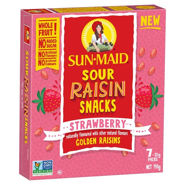 Sun Maid Sour Strawberry Raisins Snacks