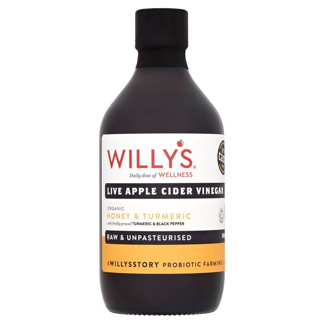 Willy's Organic Live Turmeric Apple Cider Vinegar with 'The Mother'   500ml