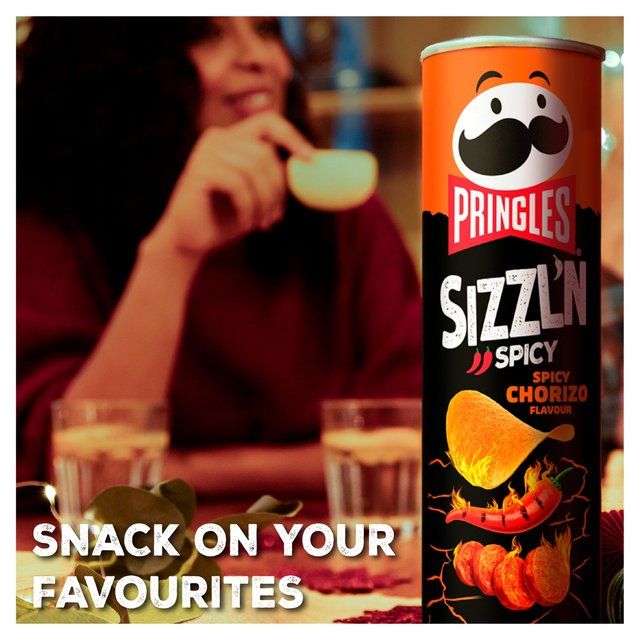 Pringles Sizzl'n Spicy Chorizo Crisps GOODS M&S   