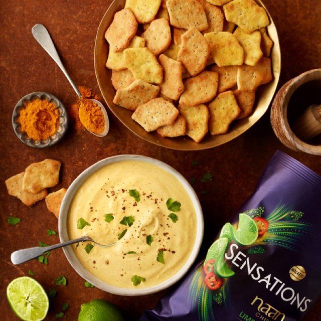 Sensations Lime & Pickle Sharing Naan Chips Crisps, Nuts & Snacking Fruit M&S   