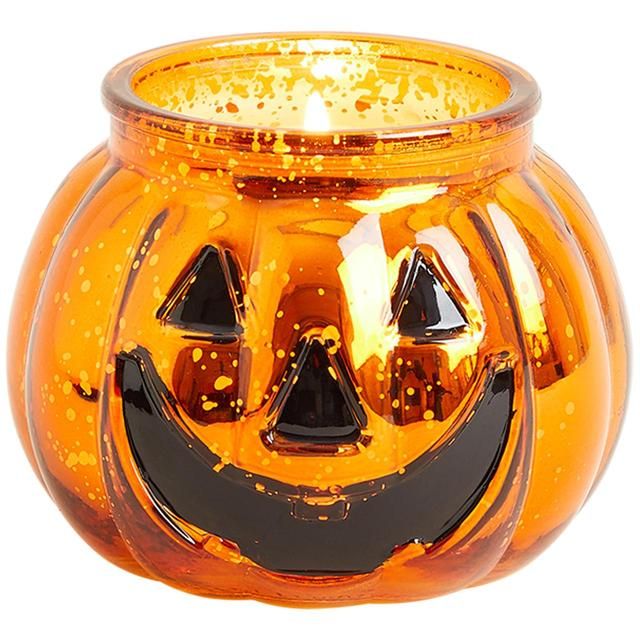 M&S Halloween Pumpkin Light Up Candle