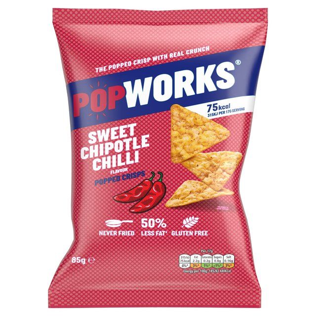 PopWorks Sweet Chipotle Chilli Sharing Popped Crisps