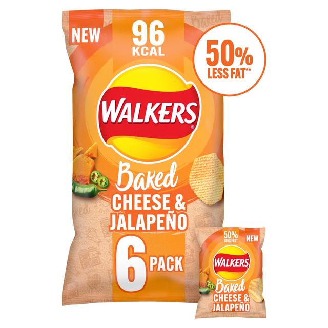 Walkers Baked Cheese & Jalapeno Multipack Snacks