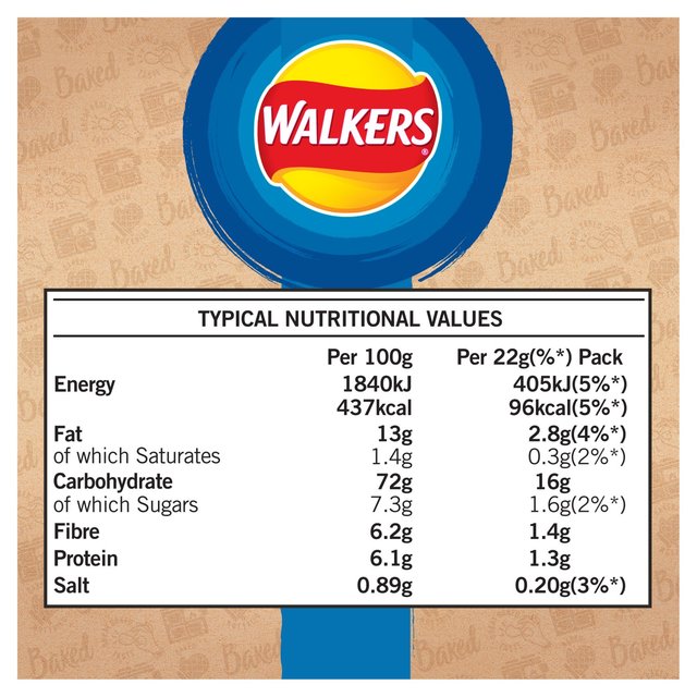 Walkers Baked Cheese & Onion Multipack Snacks Crisps, Nuts & Snacking Fruit M&S   