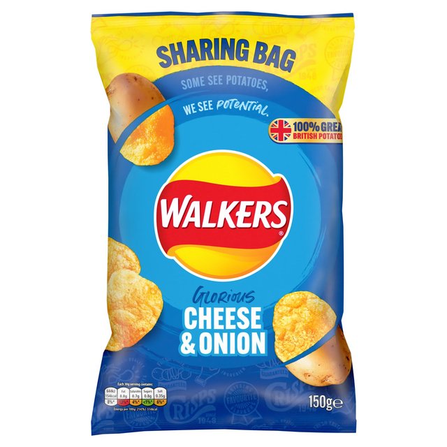 Walkers Cheese & Onion Sharing Crisps GOODS ASDA   