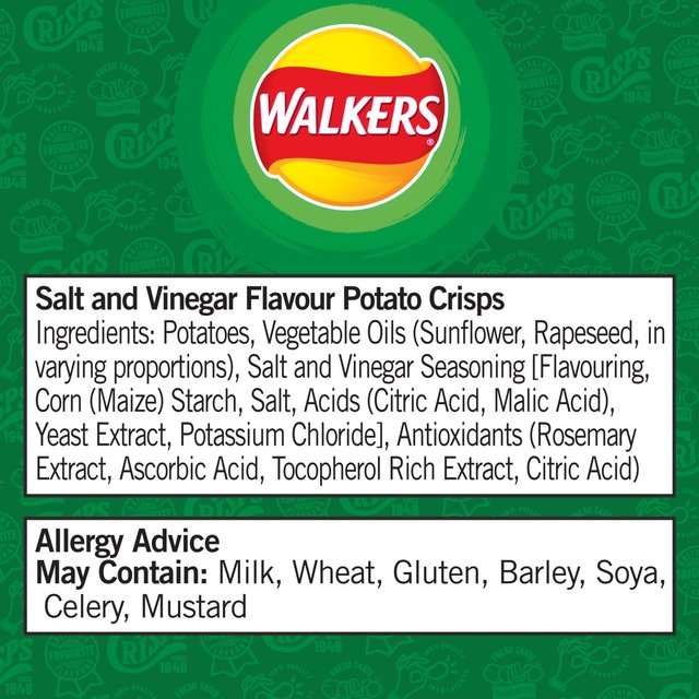 Walkers Salt & Vinegar Sharing Crisps GOODS ASDA   