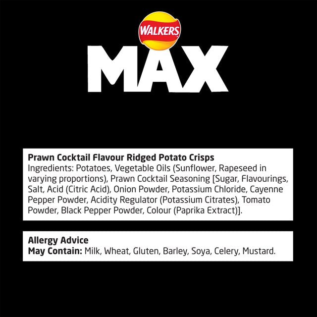 Walkers Max Strong Fiery Prawn Cocktail Multipack Crisps Crisps, Nuts & Snacking Fruit M&S   