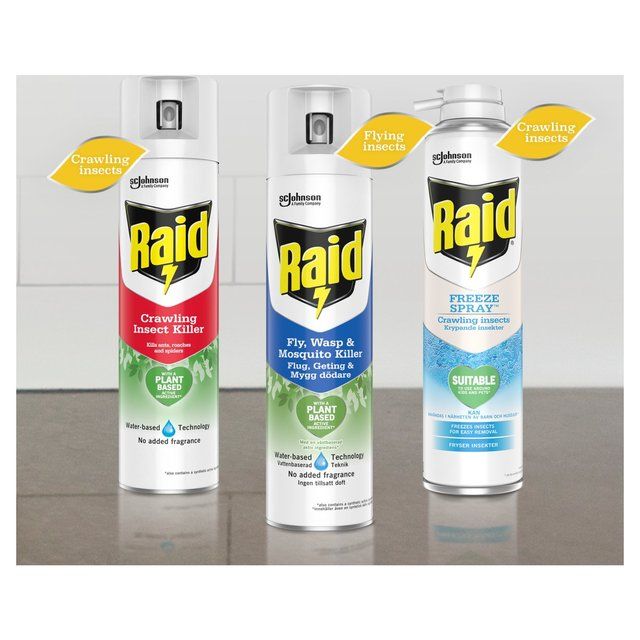 Raid Plant Based Fly, Wasp & Mosquito Killer Aerosol Spray General Household M&S   