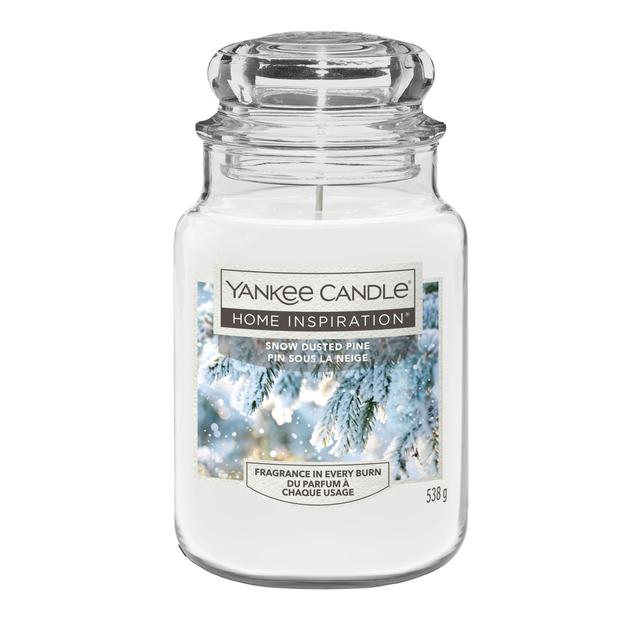 Yankee Candle Home Inspiration Large Jar Snow Dusted Pine 538g General Household M&S   