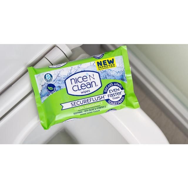 Nice 'N CLEAN SecureFlush Fragranced Moist Toilet Tissue with Aloe