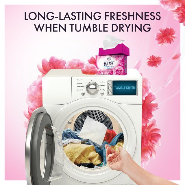 Lenor Fabric Tumble Dryer Sheets Pink Blossom Laundry M&S   