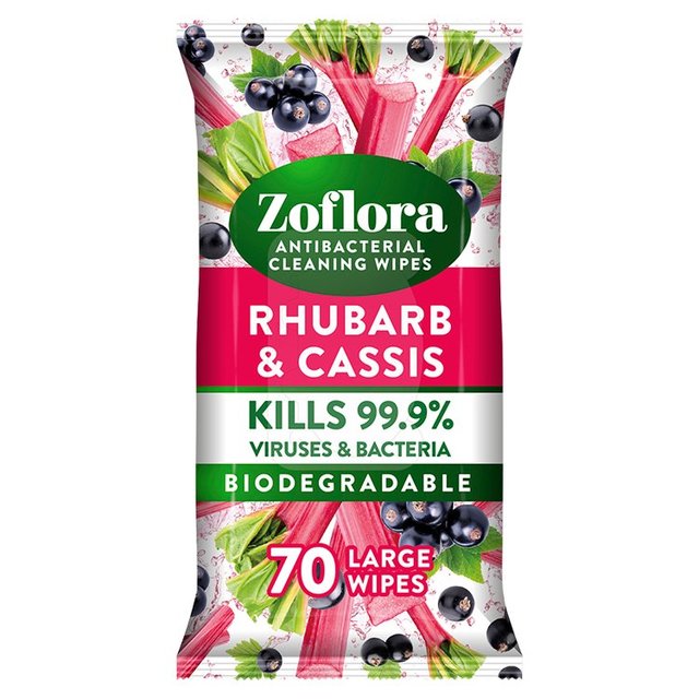 Zoflora Rhubarb & Cassis Antibacterial Multi-surface Wipes Accessories & Cleaning M&S Default Title  