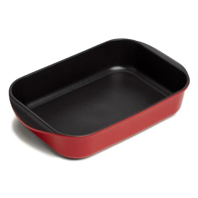 M&S Chef Large Cast Aluminium Roaster, Red Tableware & Kitchen Accessories M&S   