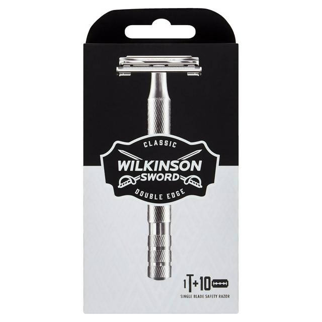 Wilkinson Sword Classic Double Edge Men's Safety Single Blade Razor with 10 Blades