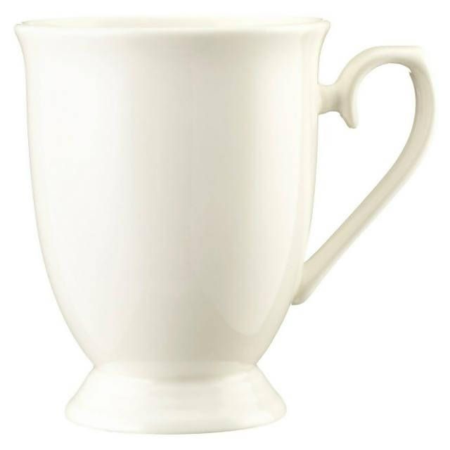 Sainsbury's Bone China Classic Footed Mug White tableware Sainsburys   