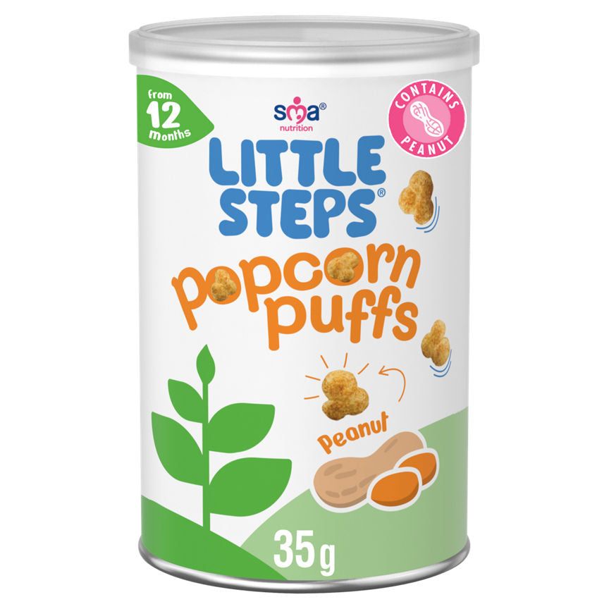 Little Steps Organic Peanut Popcorn Puffs 35g