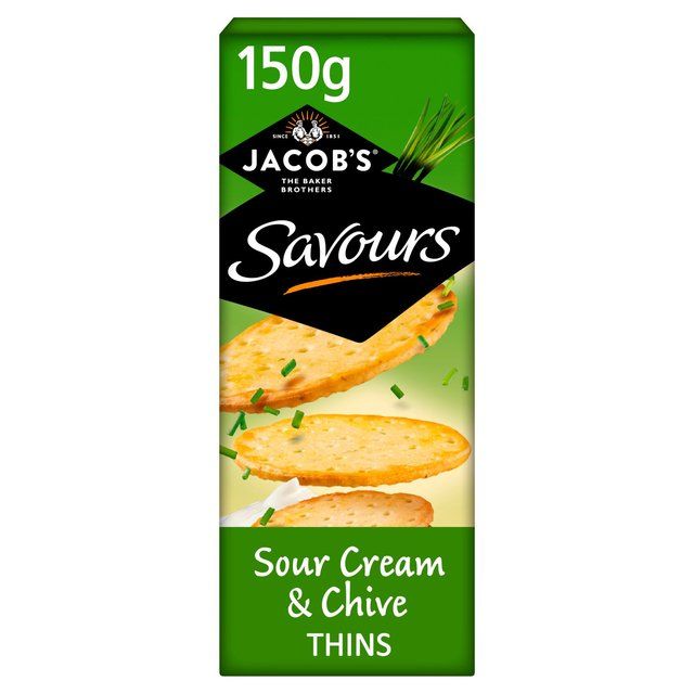 Jacob's Savours Sour Cream &amp; Chive Crackers   150g Default Title