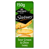 Jacob's Savours Sour Cream &amp; Chive Crackers   150g Default Title