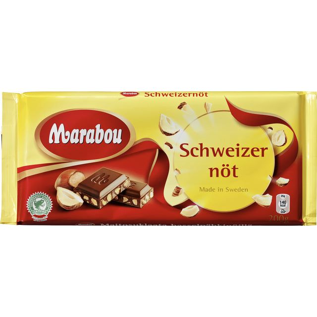 Marabou Schweizernot Milk Chocolate with Hazelnuts Food Cupboard M&S Default Title  