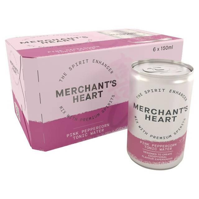 Merchant's Heart Pink Peppercorn Tonic Water 6x150ml Mixers Sainsburys   