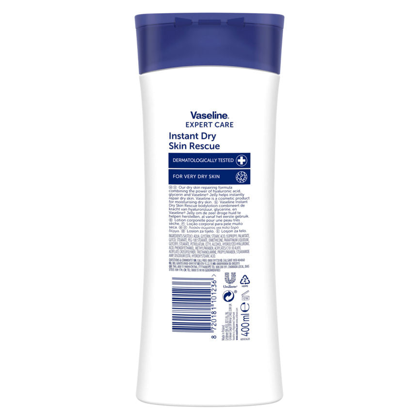 Vaseline Expert Care Instant Dry Skin Rescue Body Lotion Body Care ASDA   