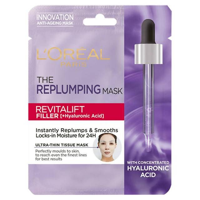 L'Oreal Paris Revitalift Filler Hyaluronic Acid Tissue Mask 30g face & body skincare Sainsburys   