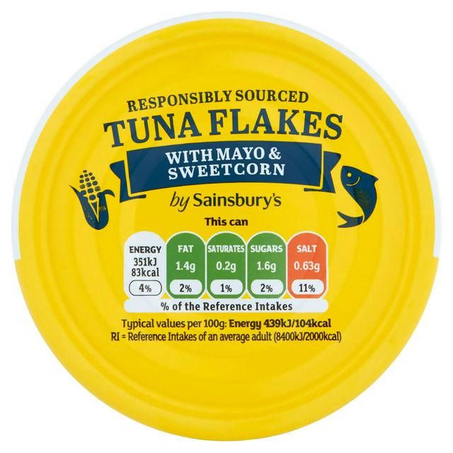 Sainsbury's Tuna Flakes with Mayo & Sweetcorn 80g