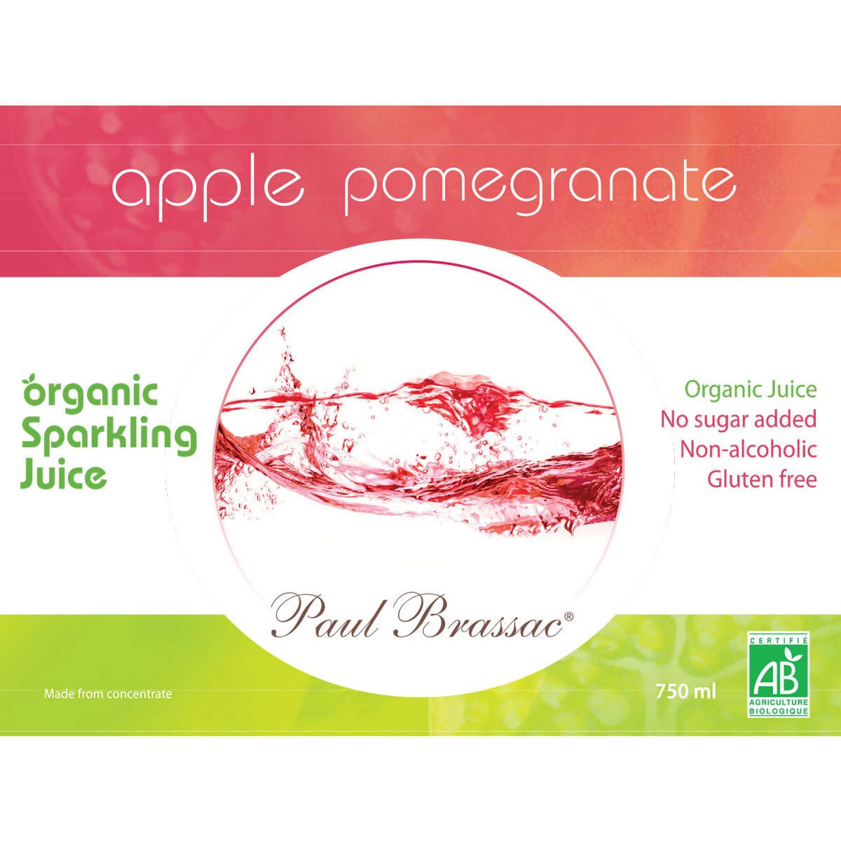 Paul Brassac Organic Sparkling Fruit Juice, 3 x 750ml GOODS Costco UK   