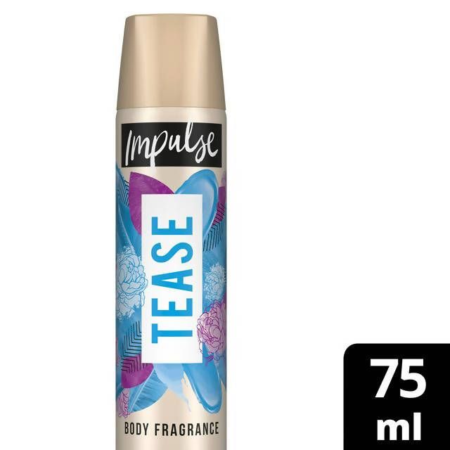 Impulse Body Spray Deodorant, Tease 75ml