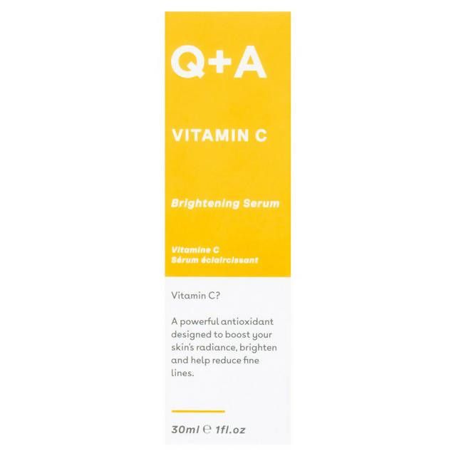 Q+A Vitamin C Brightening Serum 30ml face & body skincare Sainsburys   