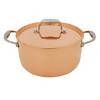 Sainsbury's Home Collection Copper Triply Stockpot With Copper Lid 24cm cookware Sainsburys   