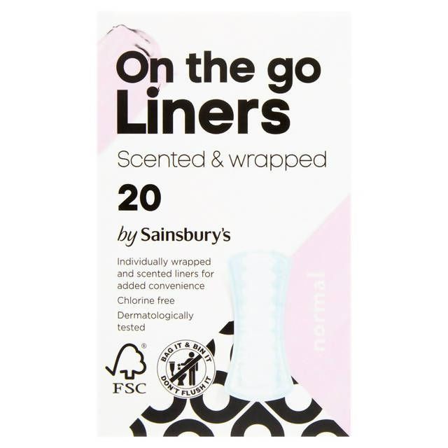 Sainsbury's Scented & Wrapped Pantyliners x20