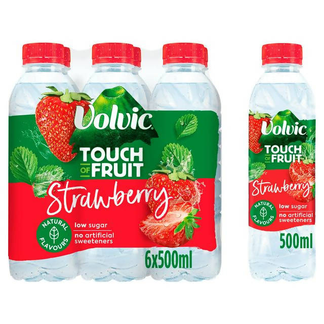 Volvic Touch Of Fruit Strawberry Flavoured Water 6x500ml