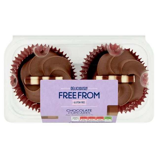 Sainsbury's Free From Chocolate Cupcakes x2 gluten free Sainsburys   