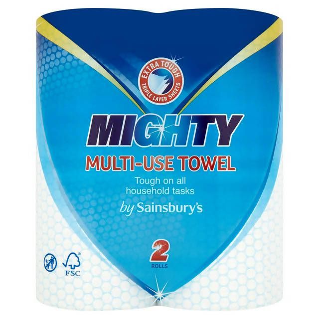 Sainsbury's Mighty Multi-Use Towel 2 Rolls