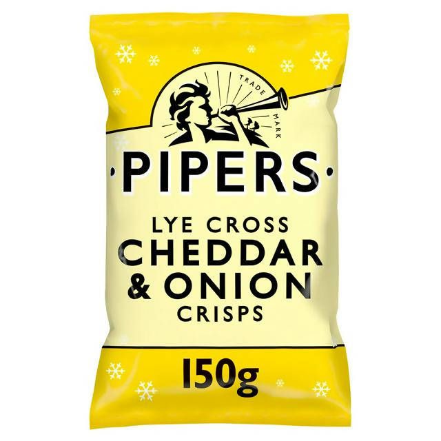 Pipers Lye Cross Cheddar & Onion Sharing Crisps 150g