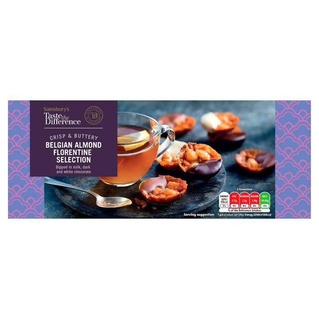 Sainsbury's Belgian Almond Florentines, Taste the Difference 100g