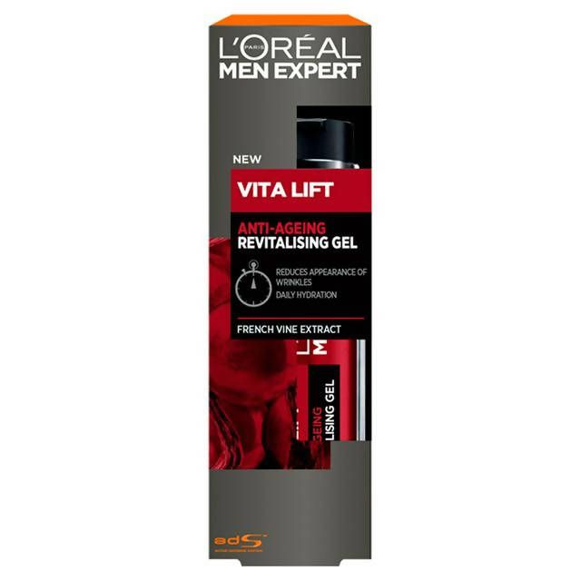 L'Oreal Men Expert Vitalift Anti-Wrinkle Gel Moisturiser 50ml skincare Sainsburys   