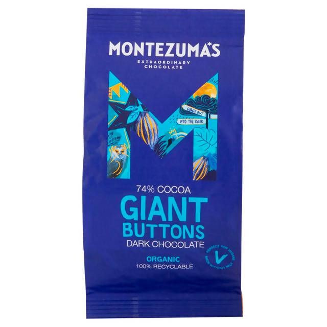 Montezuma’s Organic 73% Cocoa Dark Chocolate Buttons Bag 90g Chocolate pouches & bags Sainsburys   