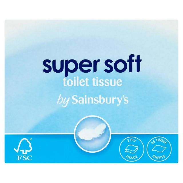 Sainsbury's Super Soft Toilet Tissue Box, White x65 Sheets toilet roll Sainsburys   