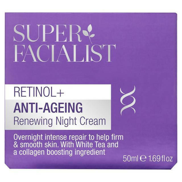 Super Facialist Retinol+ Anti-Ageing Renewing Night Cream 50ml All Sainsburys   