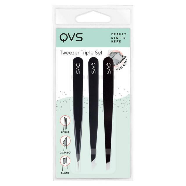 Truyu by QVS 3 Tweezer Tips Eyebrows Sainsburys   